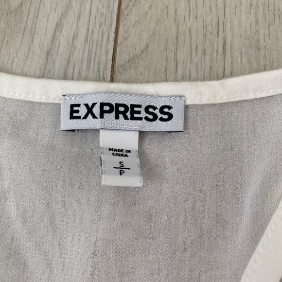 White Racer Back Knit Graphic Tank Tee With Mesh Back And Pastel Sequin Details - Picture 13 of 14